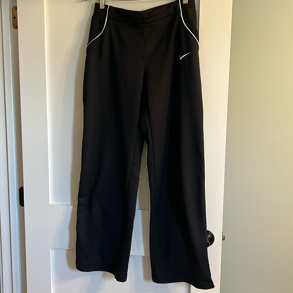 Nike Black Track Pants with White Accents